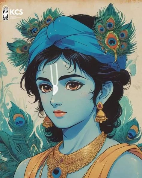 Sri Krishna Sketch, Shri Krishna Paintings Easy, Krishna Stickers Printable, Anime Krishna Drawing, Krishna Realistic Drawing, Lord Krishna Anime Art, Krishna Reference, Krishna Anime Art, Radhe Krishna Sketch