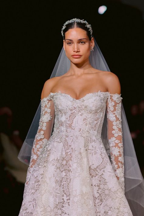 Berta FW24 Runway - Larisa Shorina Brides Dresses 2024, Fw24 Runway, New York Runway, Brides Dresses, Sicily Wedding, Berta Wedding Dress, Branded Outfits, Couture Bridal Gowns, Most Beautiful Wedding Dresses