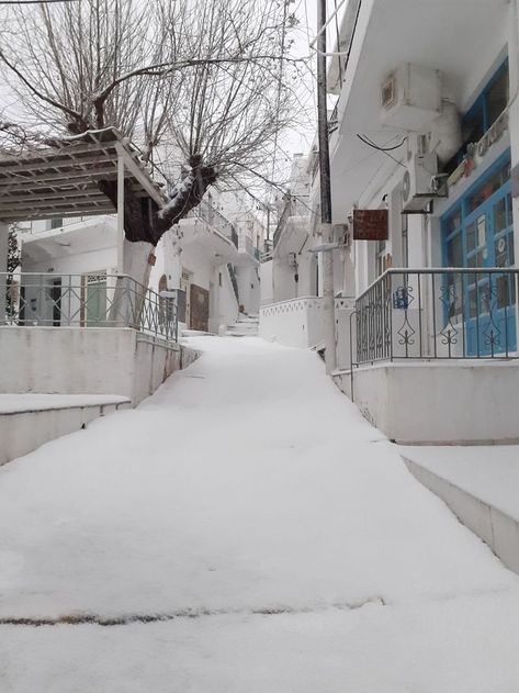 greece | skyros | snow | winter | snow in greece | winter wonderland | white houses | snowy greece | powder snow | snow mountain | snow white | snow flake | snowman | cold | freezing Snow In Greece, Greece Winter, Powder Snow, Mountain Snow, Beyond Beauty, Snow Flake, White Snow, Snow Mountain, Snow Winter