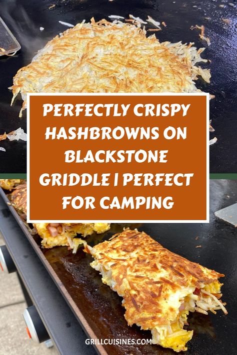 Make the crispiest Blackstone Hash Browns ever with this simple recipe! You can make these hashbrowns fresh or frozen for a quick and easy Blackstone breakfast. This recipe is perfect for camping or a crowd. You can make hashbrown scramble, omelet, or even casserole on your flat top grill #blackstonebreakfast#griddlebreakfast#blackstonecampingrecipes Blackstone Thanksgiving, Blackstone Hashbrowns, Hashbrown Scramble, Potatoes On Blackstone Griddle, Easy Hashbrown Recipes, Blackstone Breakfast, Blackstone Cooking, Griddle Cooking Recipes, Grill Breakfast