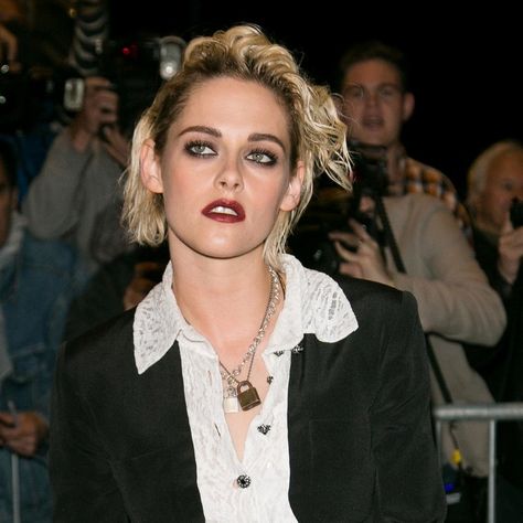 Time to stock up on bobby pins. Platinum Hair, Kristen Stewart, Cannes, Bobby Pins, The Back, Rocker, Vogue, Hair, Pins