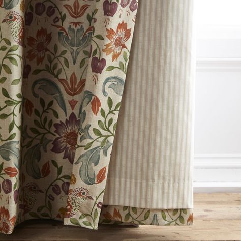 Arts And Crafts Design, Curtains Dunelm, Cottage Curtains, Eyelet Curtains, Curtain Pole, Art And Craft Design, Brown And Green, Cotton Curtains, Pattern Matching