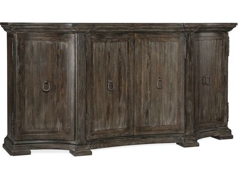 Hooker Furniture Dining Room Traditions Buffet 5961-75903-89 Dark Sideboard, Dining Room Cabinet, Silverware Tray, Pewter Ring, Gaming Furniture, Ring Pulls, Wood Buffet, Rectangle Dining Table, Hooker Furniture