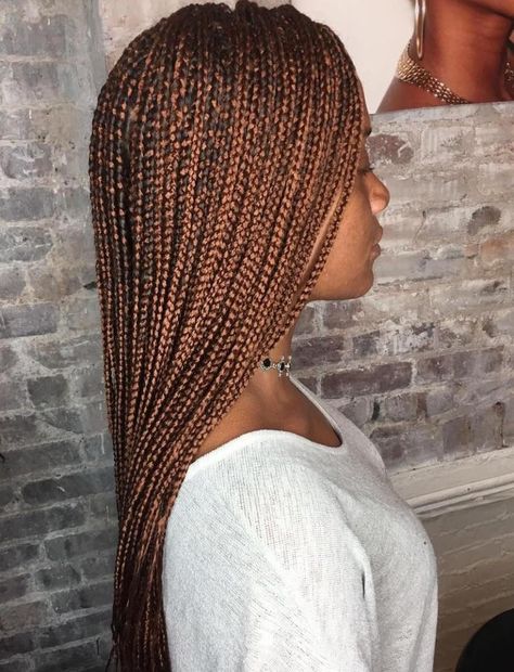 Long Golden Brown Micro Braids Afro Hair Braid Styles, Brown Micro Braids, Rasta Braids, Bob Box Braids Styles, Small Box Braids Hairstyles, Brown Box Braids, Invisible Braids, Black Hairstyle, Small Box Braids