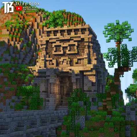 Minecraft Archaeology, Minecraft Ruins Ideas, Minecraft Fantasy House, Minecraft Temple, Jungle City, Minecraft Mountain, Minecraft Kingdom, Minecraft Interior Design, Minecraft Castle