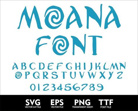 Moana Name Letters, Moana Font Free Download, Hawaiian Lettering Fonts, Moana Letters, Moana Font, Moana Svg, Top Fonts, Moana Theme, Disney Alphabet