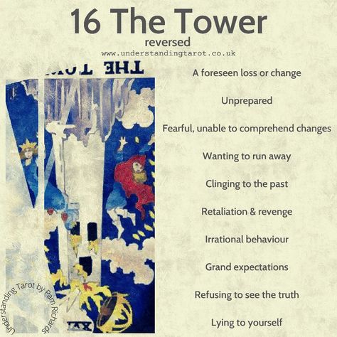 The Tower Reversed, The Tower Tarot Meaning, Tarot Explained, Tarot Reference, Understanding Tarot, Astrology Explained, Taro Cards, Tower Tattoo, The Tower Tarot