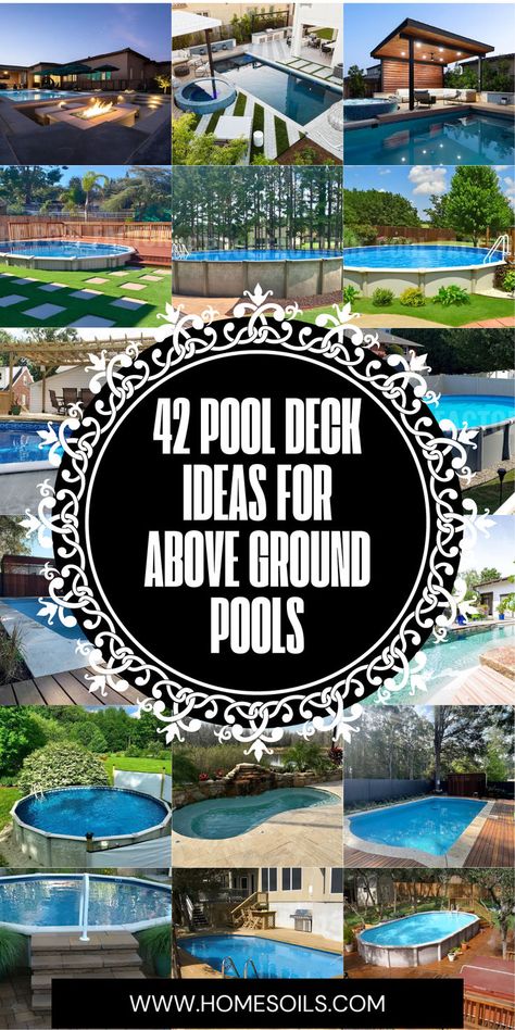 Explore 42 stunning pool deck ideas for above ground pools, from modern concrete designs to tropical oasis setups. Discover how to elevate your outdoor space with built-in seating, fire pits, and string lights for a perfect summer retreat. Get inspired for your next poolside project! #PoolDeck #OutdoorLiving #AboveGroundPools Deck Ideas For Above Ground Pools, Pool Deck Ideas, Above Ground Pools, Easy Hacks, Ground Pools, Tropical Oasis, Deck Ideas, Pool Decks, Above Ground Pool