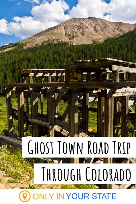 Travel to 5 historic ghost towns in Colorado on this creepy, yet scenic, road trip. | Adventure | Fall Fun | Weekend Ideas | Family Friendly | Old West | Scenic | Photography | Abandoned Places | Mining | Ruins | Things To Do Photography Abandoned Places, Ghost Towns In Colorado, Colorado Hiking Trails, Explore Colorado, Weekend Ideas, Scenic Road Trip, Most Haunted Places, Road Trip Adventure, Scenic Photography