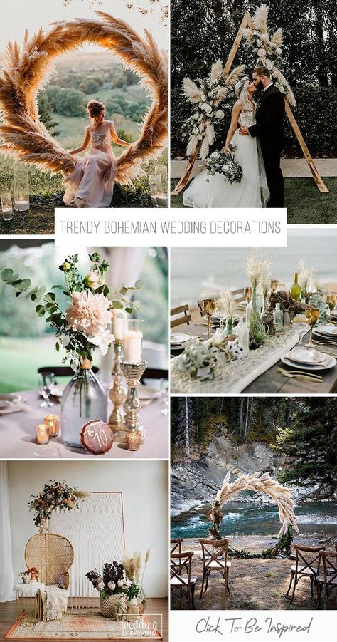 Bohemian Style Party Decor, Bohemian Reception Decor, Hippy Wedding Ideas, Boho Style Wedding Decoration, Boho Wedding Decorations Table, Bohemian Wedding Table Decor, Rustic Boho Wedding Decor, Bohemian Table Setting, Simple Bohemian Wedding