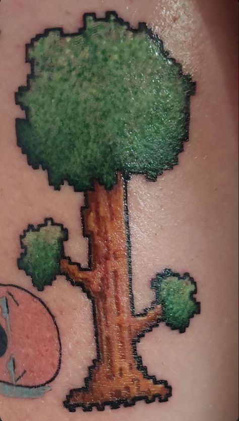 Terraria Tattoo Ideas, Terraria Tattoo, Tom Tattoo, Terraria Art, Nintendo Tattoo, Sleeve Ideas, Gaming Tattoo, Leg Sleeve, Tattoo Project