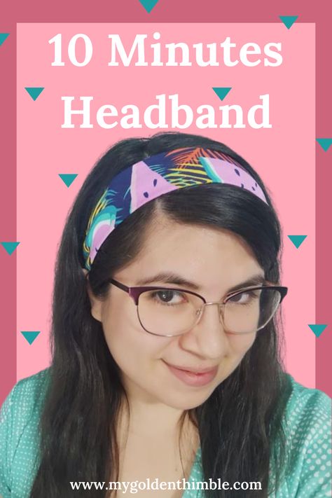 Are you just starting out in the world of sewing and don't know what project to do? This homemade elastic headband is perfect for beginners! You can make it in any size in just 10 minutes! Homemade Headbands For Women, Elastic Headband Diy, Sewing Headbands Pattern, Headbands To Sew, Headbands Diy How To Make, Fabric Headbands Diy Free Pattern, Free Headband Patterns Sewing, Sewing Headbands Diy, How To Make A Headband