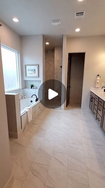 Cassity Kmetzsch on Instagram: "Step Inside Luxury! 🏡✨ Explore the Ultimate Master Bedroom En Suite with a Dreamy Walk-In Closet and Convenient Laundry Room! 👗🧺 Your Home Oasis Awaits! This design inspiration has all the amenities a master suite should have.   Let’s start with the laundry room. A huge room, with lots of storage cabinets, plus a sink. I love when a laundry room has a sink right there. And peep that pretty patterned tile backsplash for a touch of texture and design. Next we step into the master closet, with built-in drawers. Hallelujah. Places to hang clothes and store folded clothing. Plus, can we talk about natural light with the windows. And it doesn’t stop there, step into the Master bathroom. Storage cabinets, a huge soaker tub, walk in shower, separate toilet closet Wardrobe In Bathroom Master Bath, Master Bath With Enclosed Toilet, Vanity With Toilet Next To It, Master Bedrooms With Closet And Bathroom, Bathtub In Closet, Natural Toilet Design, Walk In Closet To Bathroom Master Suite, Built In Closet In Bathroom, Add Bathroom To Bedroom Master Suite