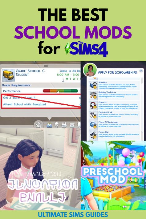 The school system in The Sims 4 is super basic and there are sims 4 school mods that can make the experience so much better #school #sims4school #sims4mods Sims 4 Faster Homework, Sims 4 School Activities, Home School Mod Sims 4, Sims4 School Mod, Sims 4 School Mods Patreon, Education Overhaul Sims 4, Homeschool Mod Sims 4, Sims 4 Middle School Mod, Sims4 Pre Teen Mod