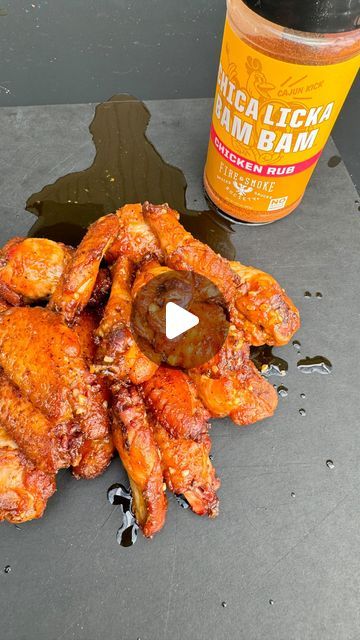 Miguel Raya| Food, bbq, recipes on Instagram: "Cajun Garlic rotisserie chicken wings with  @fireandsmokesociety chica Licka bam bam  . Fire & Smoke societys Chica Licka Bam Bam is a perfect blend of spices and heat. Find Chica Licka Bam Bam at your local Kroger or Walmart." Rotisserie Chicken Wings, Chicken Rub, Food Bbq, Seasoning Recipes, Bbq Recipes, Rotisserie Chicken, Chicken Wings, Garlic, Grilling