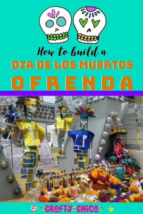 How to Make a Day of the Dead Ofrenda - The Crafty Chica Day Of The Dead Ofrenda, Small Kids Room, Mexican Crafts, Heritage Crafts, Paper Banners, Craft Day, Religious Symbols, Teaching Spanish, Holiday Inspiration