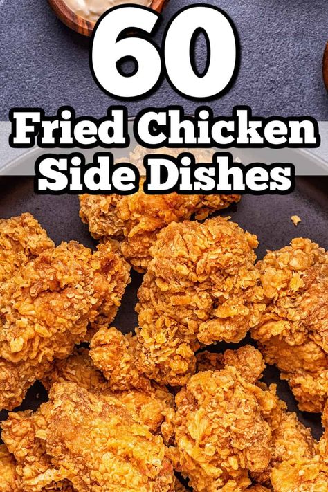 You love fried chicken, right? Who doesn’t? It’s crispy, juicy, and delicious. But sometimes, you want to spice things up a bit and add some variety to your meal. That’s where side dishes come in handy. These are perfect with golden-brown chicken, as they can balance out the richness, add some freshness, or provide some extra flavor.It doesn't matter if you prefer something savory, sweet, or spicy. There’s a side dish for you. Here are some of the best sides for fried chicken that you can try Unique Fried Chicken Recipes, Fry Chicken Side Dishes, Sides For Fried Chicken Dinner, Side Dishes To Go With Fried Chicken, Side For Chicken Tenders, Good Sides With Chicken, Side Dishes For Chicken Nuggets, Sides Dishes For Fried Chicken, What Goes Good With Fried Chicken