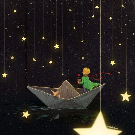 Jungsuk Lee, The Little Prince Illustration, Prince Art, Corel Painter, Paper Boat, Paper Background Texture, Little Prince, The Little Prince, Scenery Wallpaper