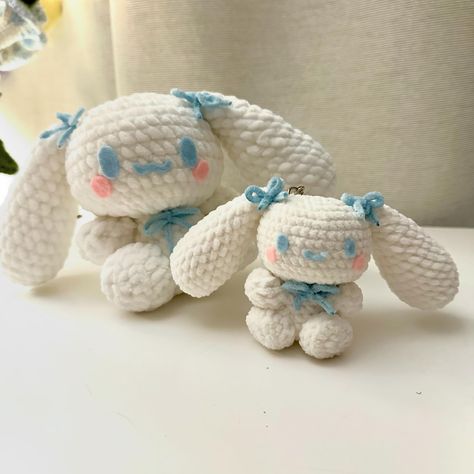 Cinnamorolls!!! I’ll have them individually for sale Pattern by @jaydedcrochet ! I love how the size is different 🥺 #crochet #crochetsanrio #sanrio #cinnamoroll #crochetplushie #crochetplush #amigurumi Crochet Cinnamoroll, Keychain Pattern, Animal Crochet, Crochet Keychain Pattern, Sanrio Cinnamoroll, Crochet Keychain, Amigurumi Crochet, Crochet Ideas, Crochet Bag