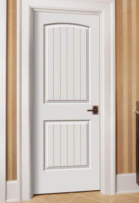 $211 JELD-WEN 30 “x 80” Santa Fe White Painted Left-Hand Smooth Solid Core Molded Composite MDF Single Prehung Interior Door Interior 2 Panel Doors, Santa Fe Doors Interior, Closet Turned Into Reading Nook, Hall Room Design, White Wooden Doors, White Interior Doors, Interior Solutions, Interior Door Styles, Laundry Room Ideas Small Space