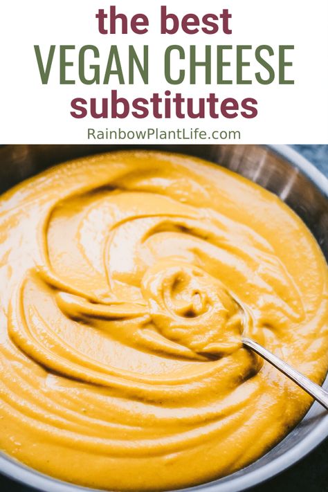 The best Vegan cheese substitutes (store bought and recipes) Easy Vegan Cheese Recipe, Vegan Cheese Substitute, Cheese Substitute, Rainbow Plant Life, Best Vegan Cheese, Healthy Cheese, Cheese Alternative, Vegan Queso, Cheese Alternatives