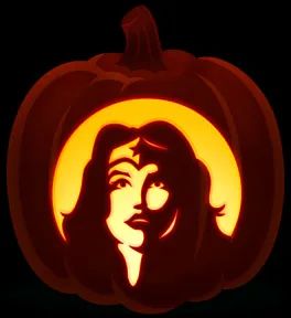 Wonder Woman Pumpkin, Superhero Wonder Woman, Pumpkin Carving Pattern, Black Pumpkins, Pumpkin Carving Patterns Free, Pumpkin Carving Stencils Free, Best Pov, Creative Pumpkin Carving, Pumpkin Carving Patterns