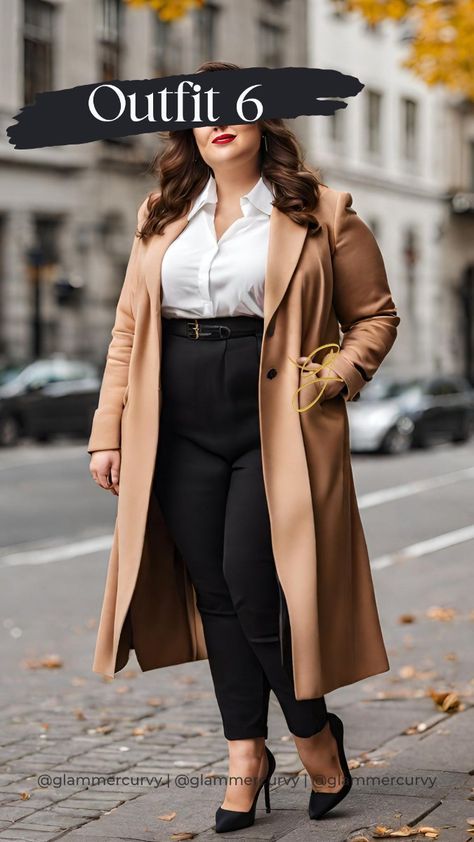 Autumn Work Outfits Women Plus Size, Winter Plus Size Outfits Work, Curvy Winter Outfits Plus Size, Classy Plus Size Outfits, Plus Size Business Attire, Autumn Outfits Curvy, Curvy Casual Outfits, Outfit Curvy, Plus Size Winter Outfits