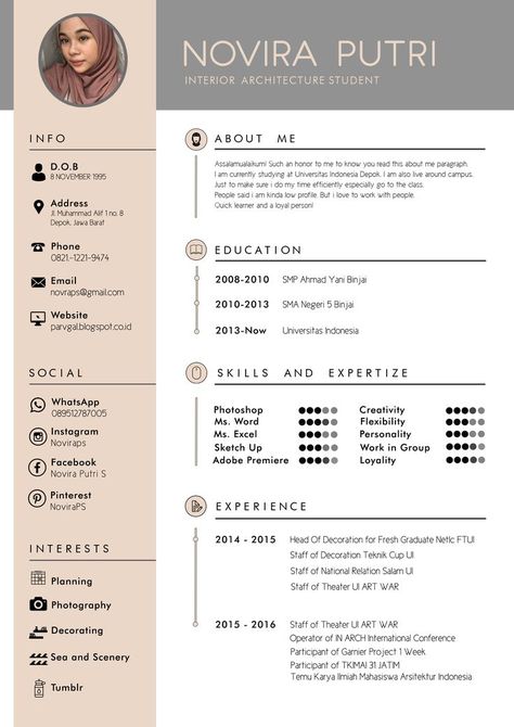 Hi guys, If you Interested to have this editable template, it cost IDR 250.000. Just com… | Resume design creative, Resume design inspiration, Graphic design resume Interesting Cv Design, Interesting Resume Design, Cv Of Graphic Designer, Design Cv Creative Cv Template, Best Cv Design, Cv Design Inspiration, Graphic Design Resumes, Cv Ideas Design, Cv Graphic Designers