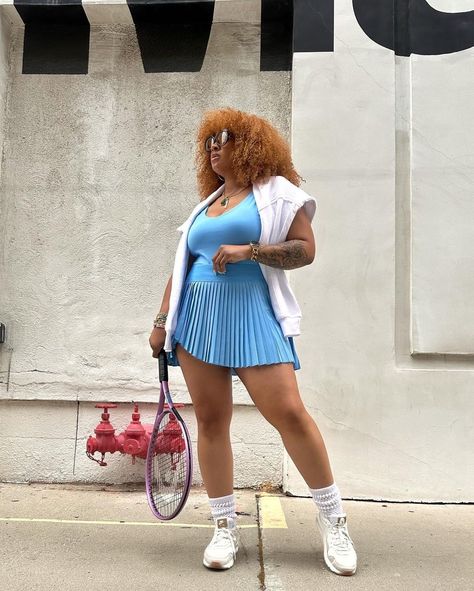 Plus Size Tennis Outfit, Plus Size Tennis, 2025 Rebrand, Tennis Party Outfit, Girls Tennis Skirt, Tennis Outfit Women, Tennis Outfits, Tennis Outfit, Pleated Tennis Skirt