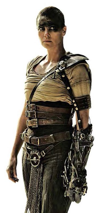 Charlize Theron as Furiosa - Mad Max: Fury Road #MMFR - this woman and movie are amazing. Furiosa Costume, Mad Max Costume, Imperator Furiosa, Post Apocalyptic Costume, The Maxx, Post Apocalyptic Fashion, Apocalyptic Fashion, Mad Max Fury, Style Steampunk