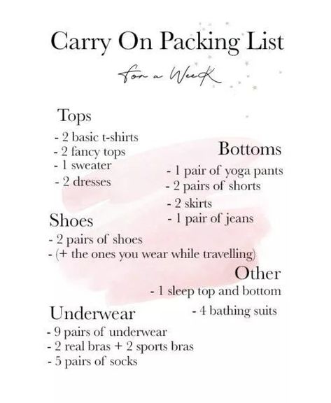 Pack For A Week, Cary On, Travel Packing Checklist, Carry On Packing, See World, Packing Clothes, Packing Checklist, Vacation Packing, Packing List For Travel