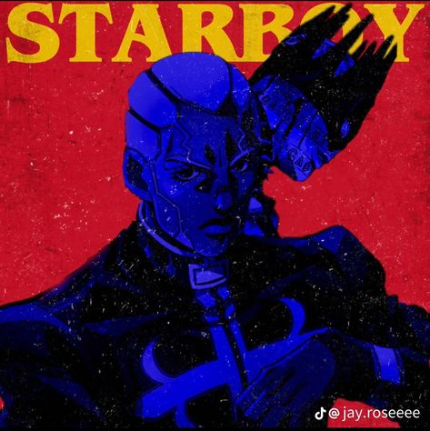 Jojo Album Cover, Jojo Posters, Jojo Album, Starboy Cover, Enrico Pucci, Jjba Icons, Jojo Icons, Star Boy, Neon Evangelion