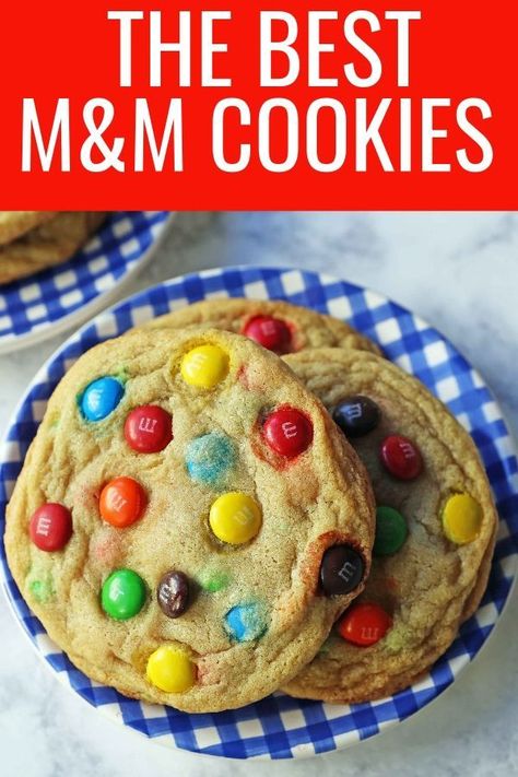 Soft and Chewy M & M Cookies. The best M & M cookie recipe. How to make the perfect M & M cookie. www.modernhoney.com #cookie #cookies #m&mcookie #m&mcookies #dessert M&m Cookies, Mnm Cookies Recipe, Best M&m Cookie Recipe, Mm Cookies, Mnm Cookies, Modern Honey, Baked Desserts, Chocolate Dreams, Bah Humbug