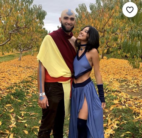 Sokka And Yue Costume, Avatar The Last Airbender Couples Costumes, Katara And Ang Avatar Costume, Sokka And Suki Costume, Avatar The Last Airbender Couple Costume, Avatar And Katara Costume, Katara And Zuko Halloween Costume, Avatar The Last Airbender Halloween Costumes, Zuko And Katara Costume