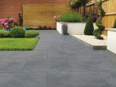 Porcelain Patio, Bitumen Roof, Patio Paving, Porcelain Paving, Grey Patio, Garden Paving, Patio Tiles, Sand And Gravel, Patio Garden Design