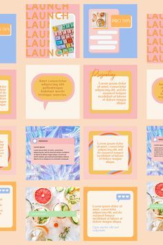 Candy Social Media Design, Branding On Instagram, Fun Instagram Templates, Instagram 3 Post Layout, Branding Aesthetic Inspiration, Social Media Design Inspiration Layout, Instagram Store Design, 90s Branding, Insta Branding