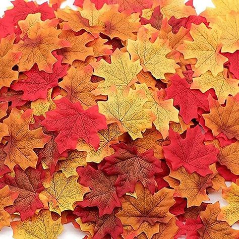 Halloween Wedding Party, Fall Leaf Decor, Fake Leaves, Leaves Garland, Artificial Leaves, Artificial Pumpkins, Wedding Party Decor, Autumn Display, Home Wedding Decorations