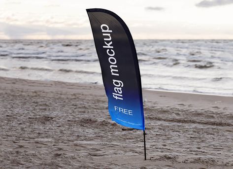 Free Beach Banner Feather Flag Mockup PSD - Good Mockups Beach Banner, Fashionable Business Attire, Flag Mockup, Graduation Guest Outfit, Womens Business Attire, Summer Vector, Beach Flags, Job Clothes, Feather Flags