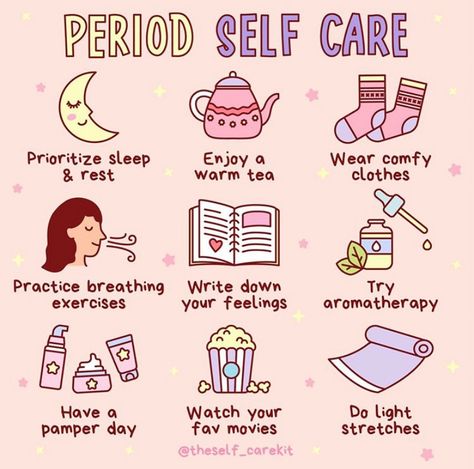 Let's talk about period self-care 👆🏾 Check out more tips like these ones on our Instagram page! Linked below 🔗 | Menstruation Quotes | Menstruation Memes | Periods Be Like | Menstruation Tips | Period Quotes | Period Tips | Period Positivity | Women Power | Period Health | Girl Power | Ovary Gang | Period Pain | Period Symptoms | The Brand Hannah Canada | The Brand Hannah | Hannah Pads | Period Self Care, Rutinitas Harian, Period Hacks, Magia Das Ervas, Self Care Bullet Journal, Vie Motivation, Motiverende Quotes, Positive Self Affirmations, Mental And Emotional Health