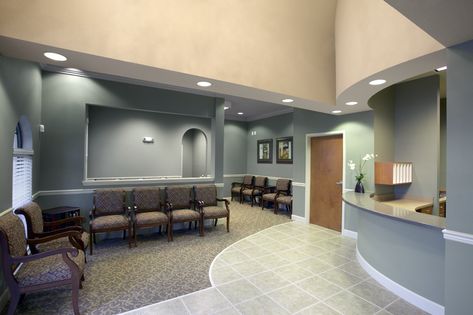 desk, trim, door Optometry Office Ideas, Front Reception Desk, Pediatrics Office, Medical Office Interior, Dr Office, Chiro Office, Dental Office Ideas, Pediatric Office, Waiting Room Design