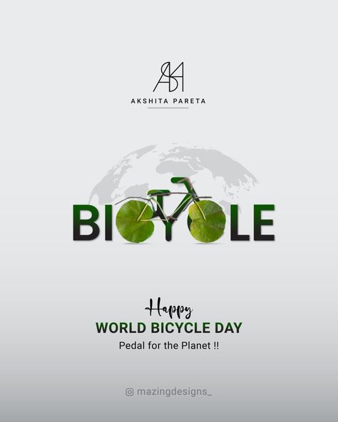 "🚲 Pedal for the Planet 🌍 Embrace the power of two wheels and join the global movement for a sustainable future! 🌿 Let's reduce emissions, promote eco-friendly transportation, and pedal our way towards a greener world. 🌱 "Happy World Bicycle Day!" 🚴‍♀️🌎 #WorldBicycleDay #bicycledaypost #creativepostdesign #chilhood #worldbicycledayposterdesign #creativeads #ecofriendly #nature #naturelovers #creativepost #art #graphicdesign World Bicycle Day Creative Ads, World Bicycle Day, Engineers Day, Creative Post, Gudi Padwa, Christmas Post, Graphic Designing, Sustainable Future, Design Board