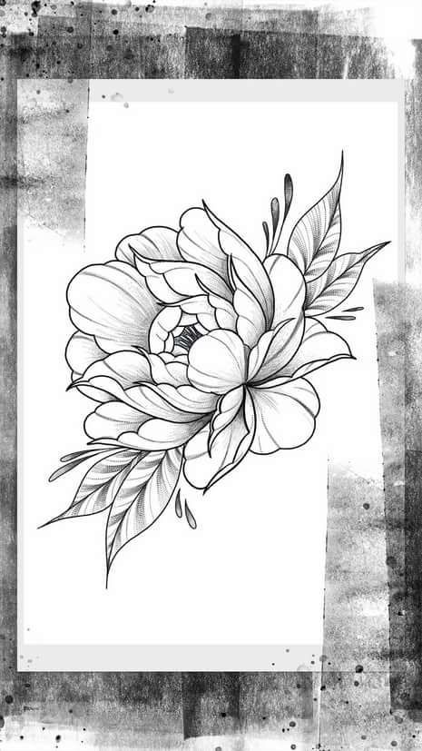 Яндекс Картинки: поиск изображений в интернете, поиск по изображению Floral Tattoo Stencil, Flower Tattoo Drawings, Flower Line Drawings, Peonies Tattoo, Floral Tattoo Design, Flower Sketches, Floral Drawing, Pola Sulam, Tattoo Stencil