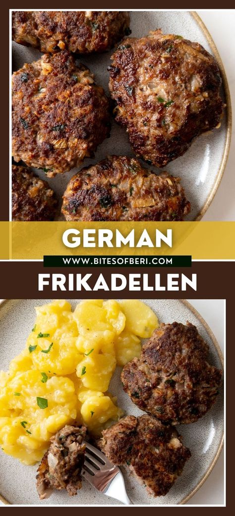 German Meat, Easy German Recipes, Meat Patties, German Food Authentic, Potato Salads, German Potato, German Potatoes, Austrian Recipes, German Potato Salad