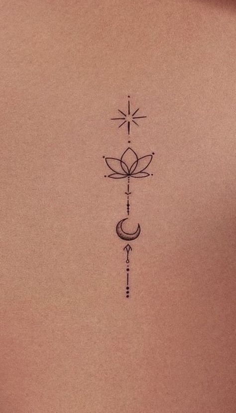 Simple Lotus Flower Tattoo, Lotus Flower Tattoos, Tattoo Main, Behind Ear Tattoos, Inner Bicep Tattoo, Small Girly Tattoos, Small Pretty Tattoos, Writing Tattoos, Tasteful Tattoos