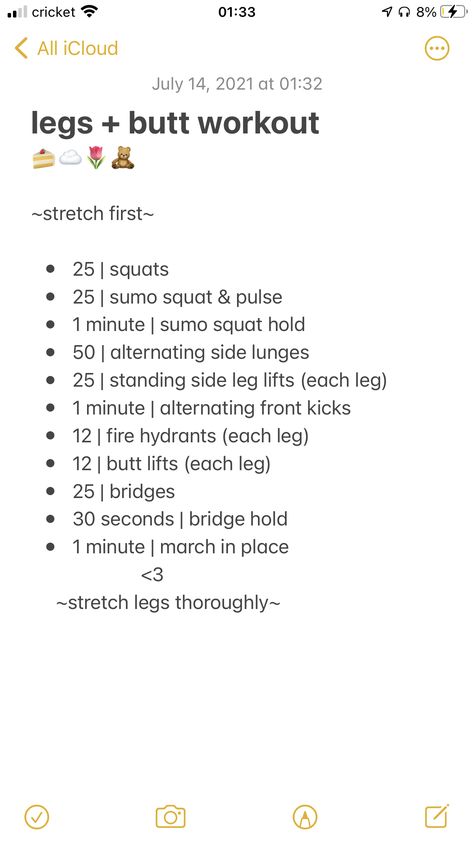 simple legs and butt workout #legworkout #buttworkout #notesworkout #weightloss Simple Leg Workout, Glute Growth, Routine School, Squat Hold, Morning Routine School, Pulse Squats, Side Lunges, Sumo Squats, Leg Lifts