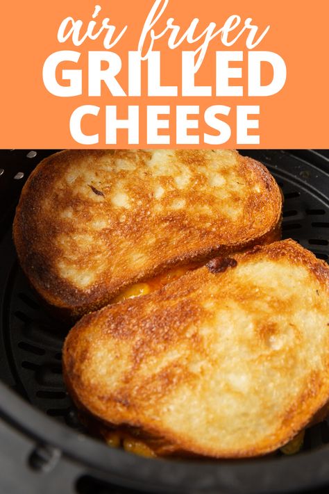 Air Fryer Grilled Cheese, Toasted Cheese, Grilled Cheese Recipe, Bacon Grilled Cheese, Making Grilled Cheese, Grilled Cheese Sandwiches, Air Fried Food, Air Fryer Oven Recipes, Air Fry Recipes