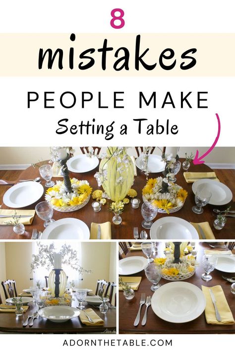 Table Setting Fails – 8 Common Mistakes Everyone Makes Setting Dinner Table At Home, Table Setting Placement, Proper Table Place Setting, Setting A Formal Dining Table, Formal Breakfast Table Setting, Perfect Table Setting, Formal Table Setting Dining Etiquette, Dining Setting Ideas, How To Set Table For Dinner