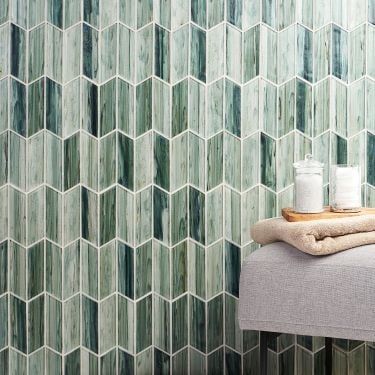 Green Tiles & Mosaics- Green Subway Tile, Glass, Mosaic & More Arch Inspiration, Green Subway Tile, House Renos, Brown County, Glazed Ceramic Tile, Brown House, House Aesthetic, Ivy Hill Tile, Backsplash Designs