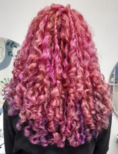 Curly Sunset Hair, Curly Rainbow Hair, Sunset Hair, Rainbow Hair, Hair Ideas, Curly Hair, Curly Hair Styles, Rainbow, Hair