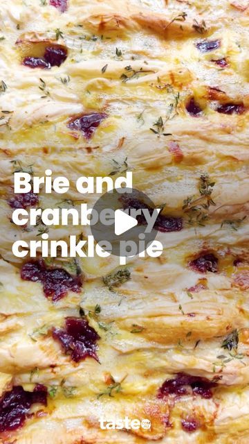 Brie And Cranberry Filo Crinkle Pie, Brie Crinkle Pie, Filo Brie Cranberry, Brie And Cranberry Crinkle Pie, Crinkle Pie Recipes, Phillo Puff Pastry Brie, Phyllo Pastry Appetizers, Phylo Pastry Appetizers, Filo Dough Recipes